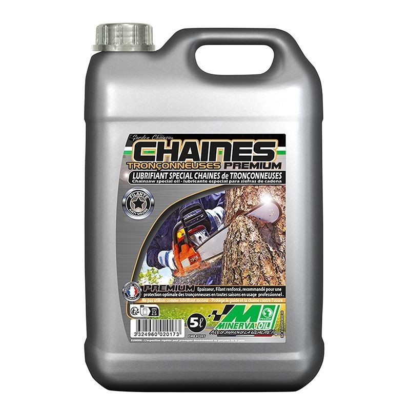 Huile de chaine tronconneuse Minerva Premium EXR AD 120 filante bidon 5L
