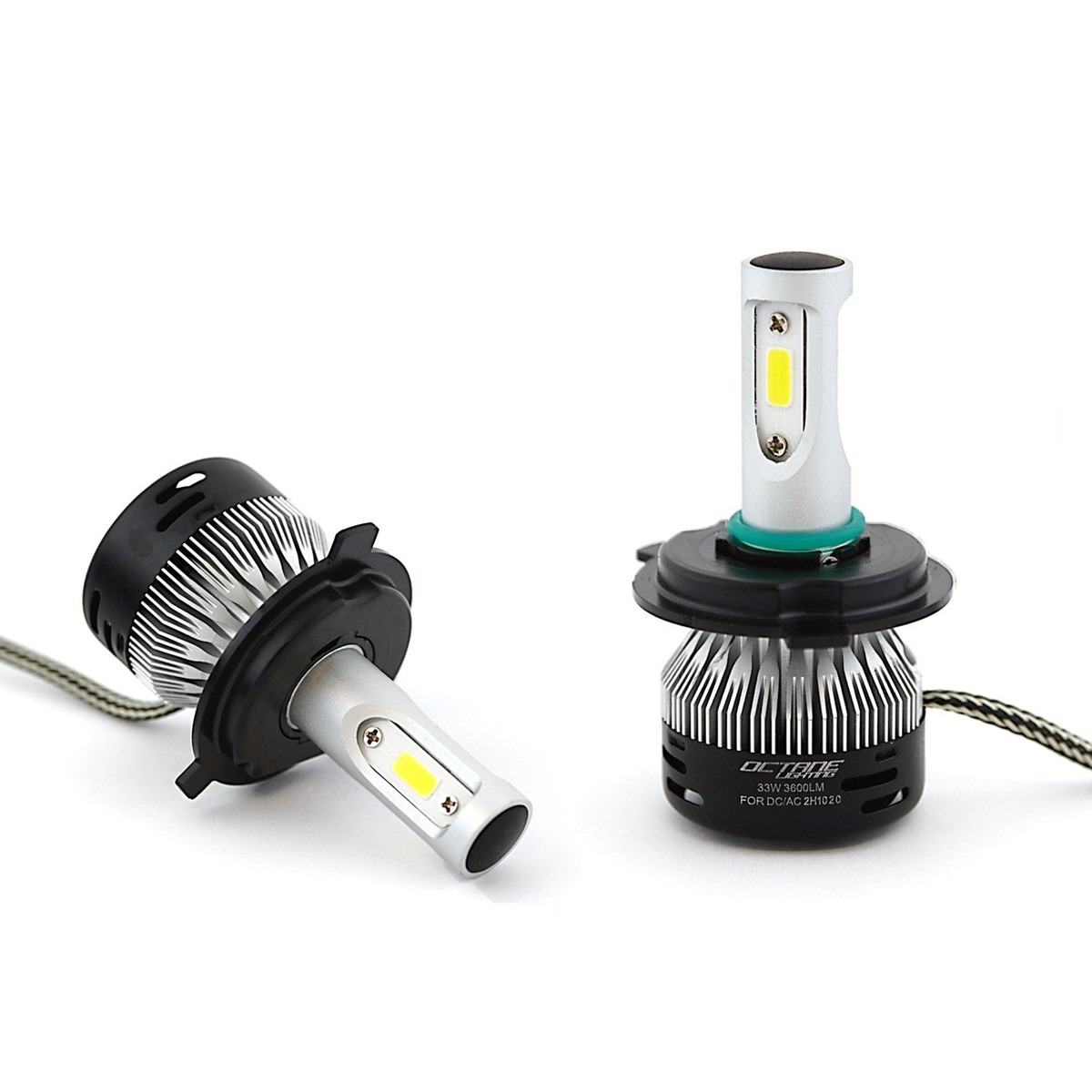 6v 6500k H4 SMD COB 360° 6k LED White Headlight HID Hi/Low