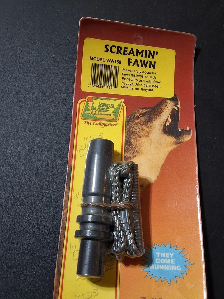 RARE VINTAGE 1996 WOODS WISE SCREAMIN FAWN GAME CALL NOS WW158 CALLMASTERS - Image 3 of 4