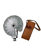 Alpex Deluxe Swivel Flash Gun BC Type w/ Leather Case Vtg Retro Photography Prop