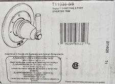 Delta Saylor T11835-SS 3-Setting 2-Port Diverter Trim - Brilliance Stainless