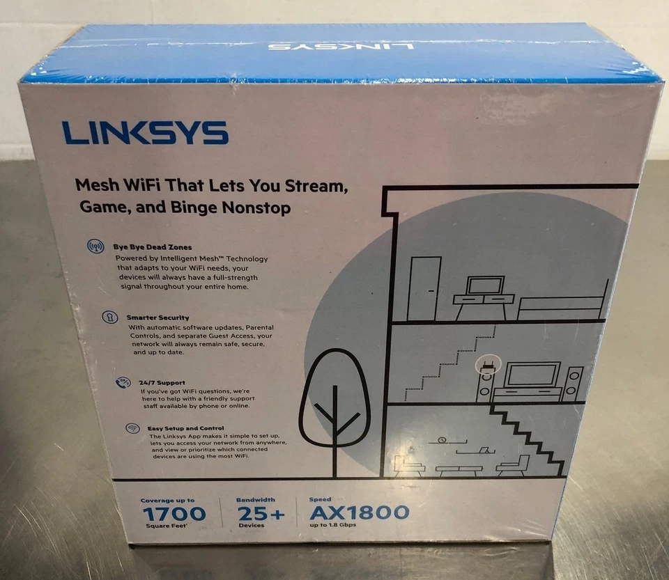 Linksys MR7350 Max-Stream Dual-Band Wi-Fi 6 Router AX1800 🔥NEW SEALED🔥 - Image 3 of 4