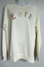Erie Apparel Sweatshirt Women’s Size Medium Spell Out Floral Lake