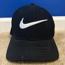 Nike Classic99 Golf Hat Cap Dri-Fit Black Men's One Size Flex Big Swoosh Logo