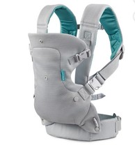 Infantino Flip 4-In-1 Light Airy Convertible Baby Carrier, Light Grey