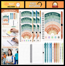 100 Pcs Mental Health Gifts  Self Care Items, Notebooks, Positive Pens  Journa