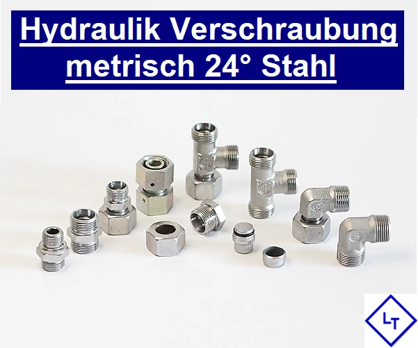 INDUNORM Hydraulik Verschraubungen metrisch Stahl 6L 8L 10L 12L 15L Rohrverschraubung DIN