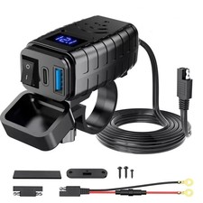 QC+PD 3.0 Waterproof Motorcycle Dual USB Phone Fast Charger Adapter Accessories