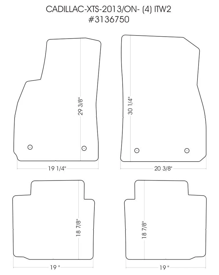 Juego de 4 alfombrillas Lloyd Mats CLASSIC LOOP hechas a medida Cadillac XTS *Cresta plateada Foto 2 de 4
