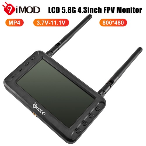 9IMOD FPV Monitor 4.3" with DVR 5.8G 40CH 800x480 LCD Display for RC FPV Drone - Picture 2 of 14
