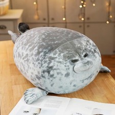 Seal Pillow Gray 12 Inch Stuffed Animal Plush Toy Toddler Fluffy Doll Kids Gift
