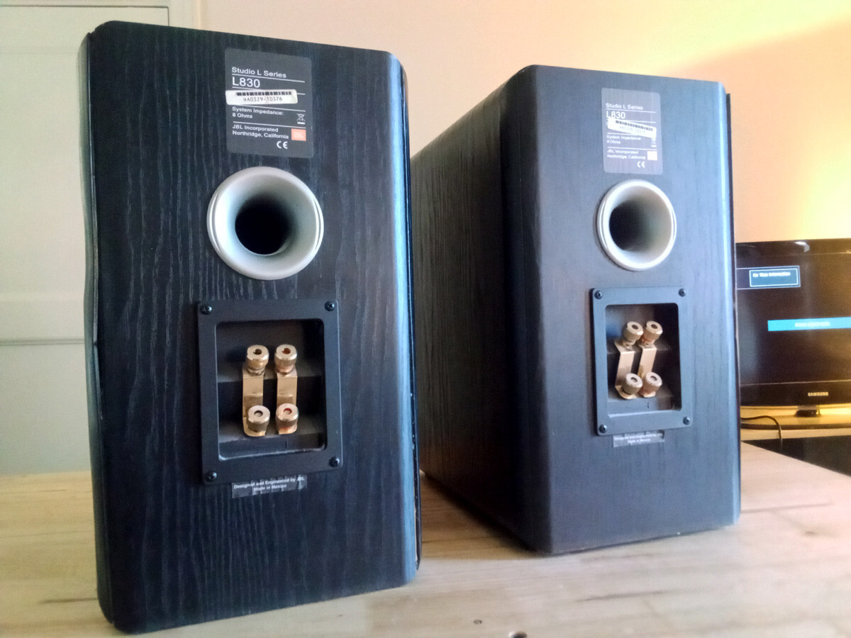 2 JBL L830 3Way Bookshelf 6" Speakers (Pair, Black) eBay