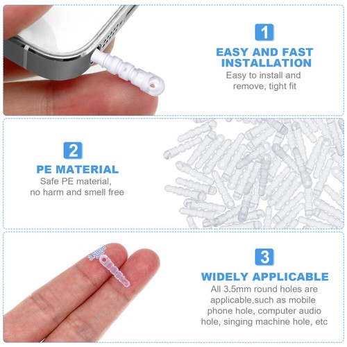 100 Pcs Bouchage À Poussière Pour La Prise Casque De Bébé Bouchon - Zdjęcie 8 z 12