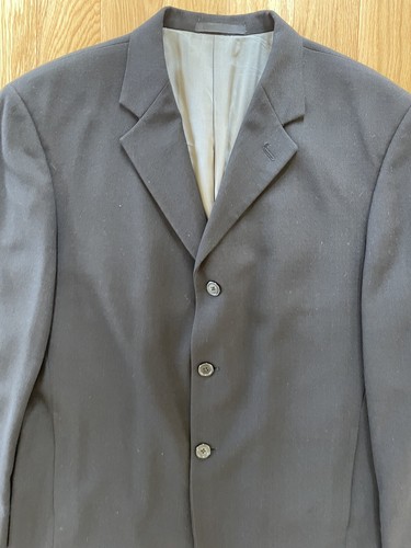 Givenchy Monsieur Vintage 90s Union Made in USA Blazer Sport Coat 44R Black Wool - Picture 9 of 16