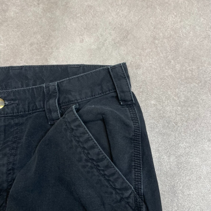 Carhartt Carpenter Trousers Mens 28" Straight Fit Workwear Denim Pants, Black image 4