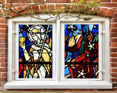3D Art Texture 287NAO Window Film Print Sticker Cling Stained Glass UV Block Fay