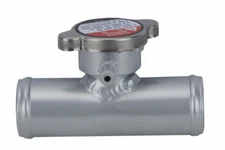 1-1/4" 32mm Aluminium In Line Radiator Hose Filler Neck With Cap 1.25" Silver