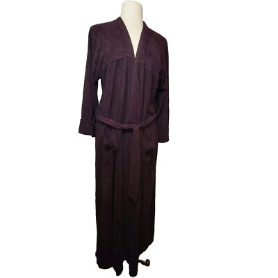 Vintage Christian Dior Robe De Chambre Waffle Textured Plum Royal Purple  Unisex