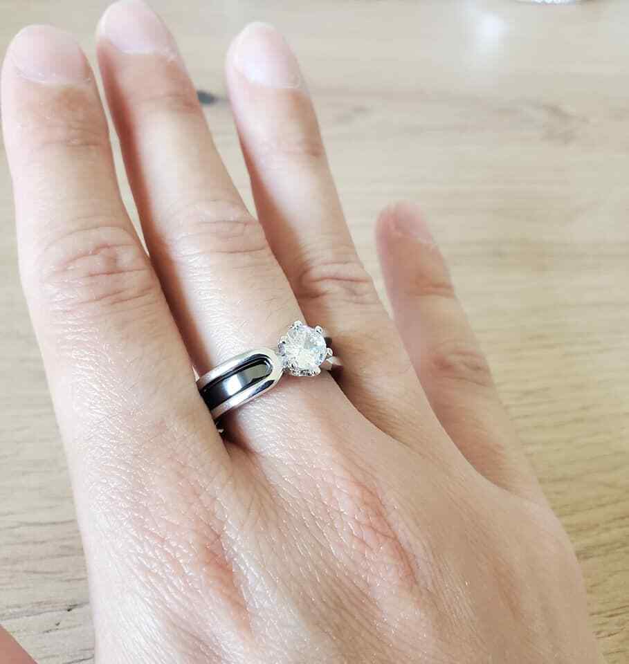 Bague Fantaisie Homme/femme Zirconium Noir – Taille 62 (USA 10) – Budget Beauté
