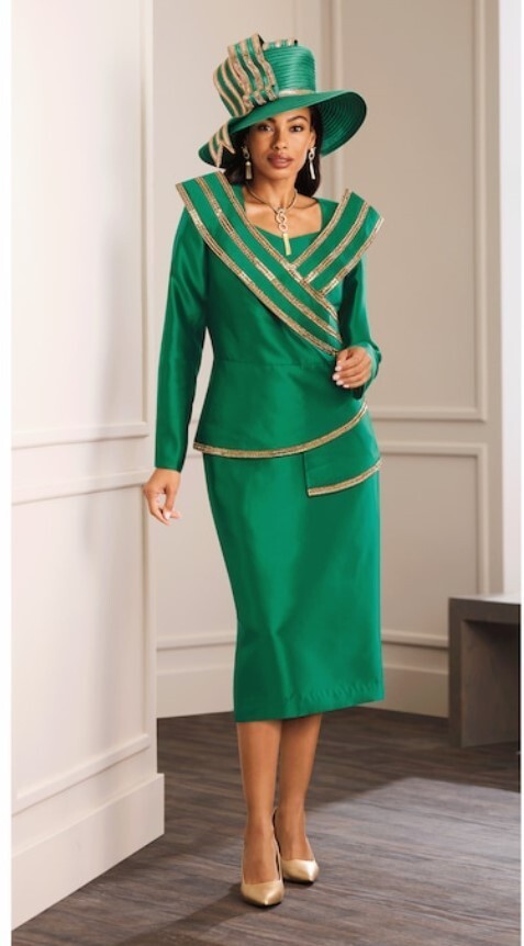 slim fit dress slacks Women Church Dress-456C Green – By Day Fashion main image 0