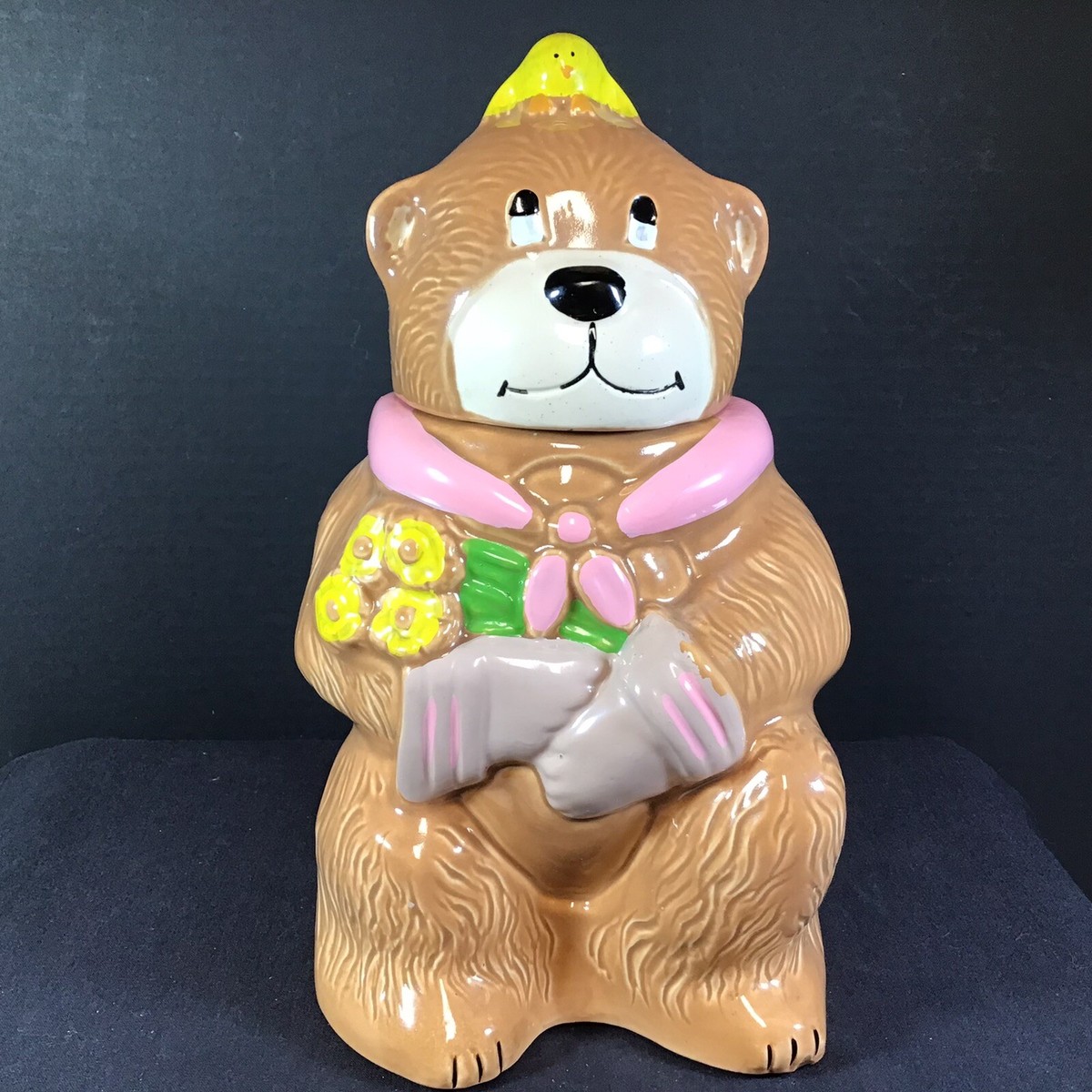 * vintage bear ❀ クマさんは コックさん Vintage Nelson McCoy Teddy Bear and Friend Ceramic Cookie Jar
