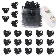 20 Pcs Small Black Octopus Claw Clips 3cm Small Hair Clips Great for Women an...