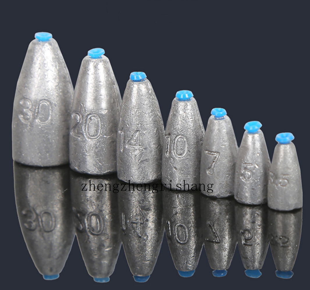 20pcs Fishing Bullet Weights Lead Sinkers Worm Weight Texas Rig