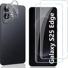 Screen Protector Glass & Camera Lens For Samsung S25 FE Ultra A17 A26 A36 A56