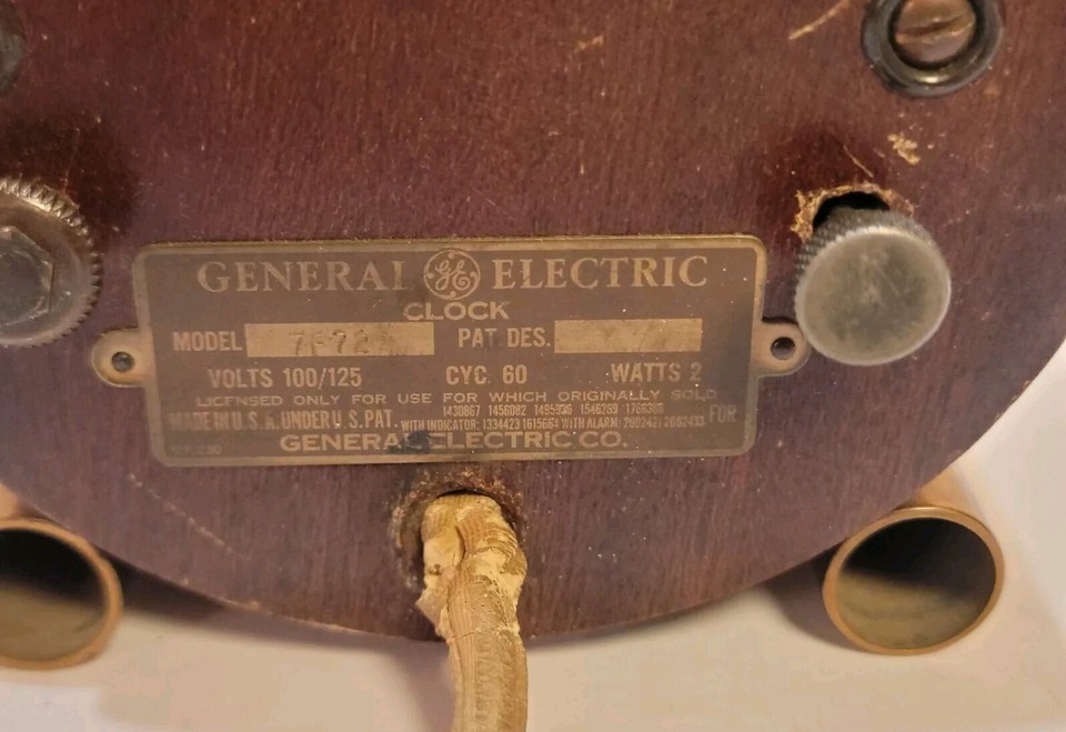 Vtg Art Deco General Electric GE Alarm Clock Model 7F72 The Heralder