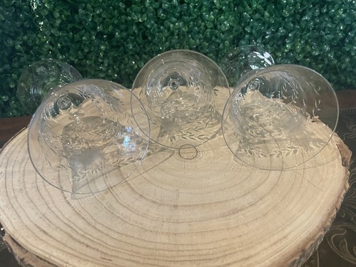 (3) WATER GOBLETS Glasses 7-3/4", Fostoria Crystal optic etched - Picture 5 of 7