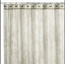 Kenneth Cole Reaction Home Python shower curtain metallic foil print gray tan