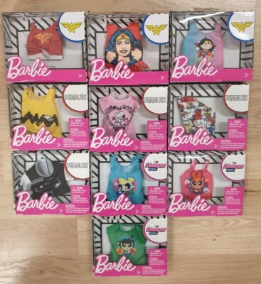 * MATTEL BARBIE Oberteile Peanuts, Wonder Woman...Verschiedene Varianten NEU