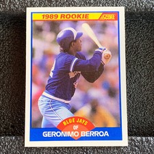 1989 Score Baseball Card #632 Geronimo Berroa Toronto Blue Jays Rookie. rookie card picture