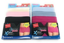 Hanes - Constant Comfort X-Temp Boyshorts Smoothstitch Women's Size 5/S 2 Pack 