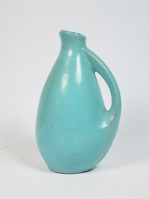 VASE KERAMIK 1930er POTTERY STUDIO MID CENTURY BAUHAUS TÜRKIS ART DECO VINTAGE