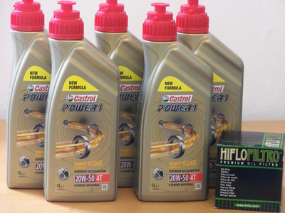 Castrol Power 1 20W50 teilsyn / Ölfilter Victory Vegas 8-Ball / Vision Tour 