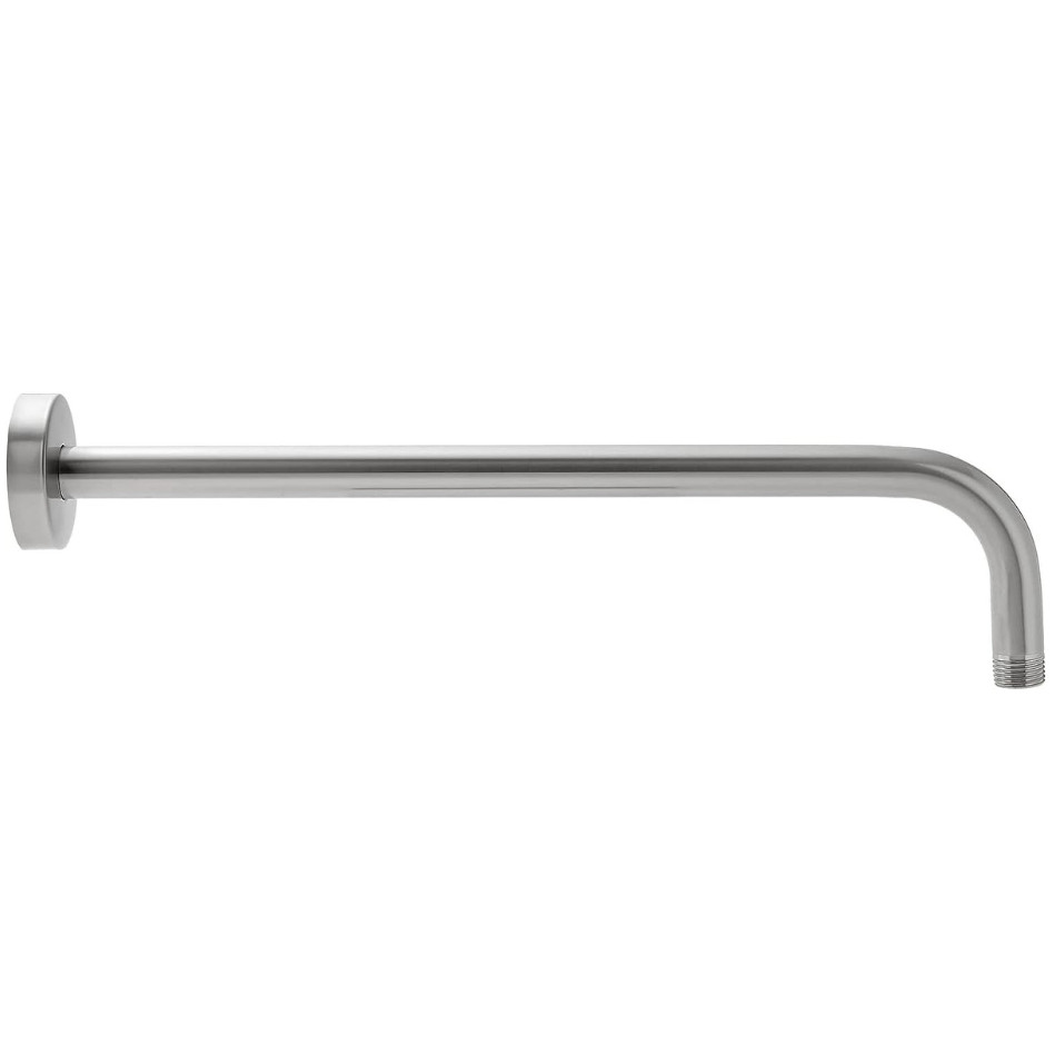 15 Inch Shower Head Arm Extension With Flange Wall Mounted Arm, Brushed Nickel