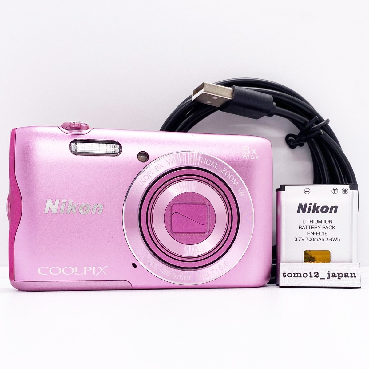 Nikon Coolpix A300 ピンク Nikon COOLPIX A300 Pink 20.0MP 8x Zoom Wifi Digital Camera w