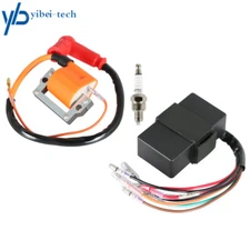 Gas Golf Cart Ignition Coil CDI Box Spark Plug For Yamaha G1 2 Cycle 1979-1986