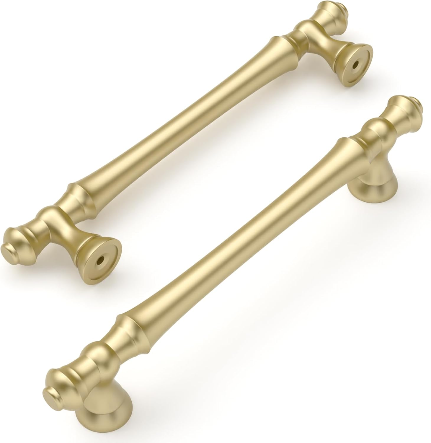10 Pack Brushed Gold Cabinet Pulls 5 Inch(128Mm) Hole Center Cabinet Hardware Ki