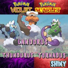 🌟LANDORUS + THUNDURUS + TORNADUS SHINY 6IV🌟 🔥POKEMON SCARLATTO E VIOLA 