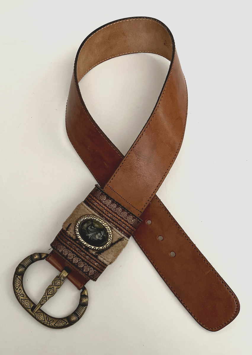 Adoppia vita navy blue leather belt Navy Blue Leather Belt – Fields Outfitting main image 3