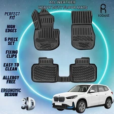 Custom Floor Mats Fits BMW iX1 2024-2025 TPE Rubber All Weather Protect Liners