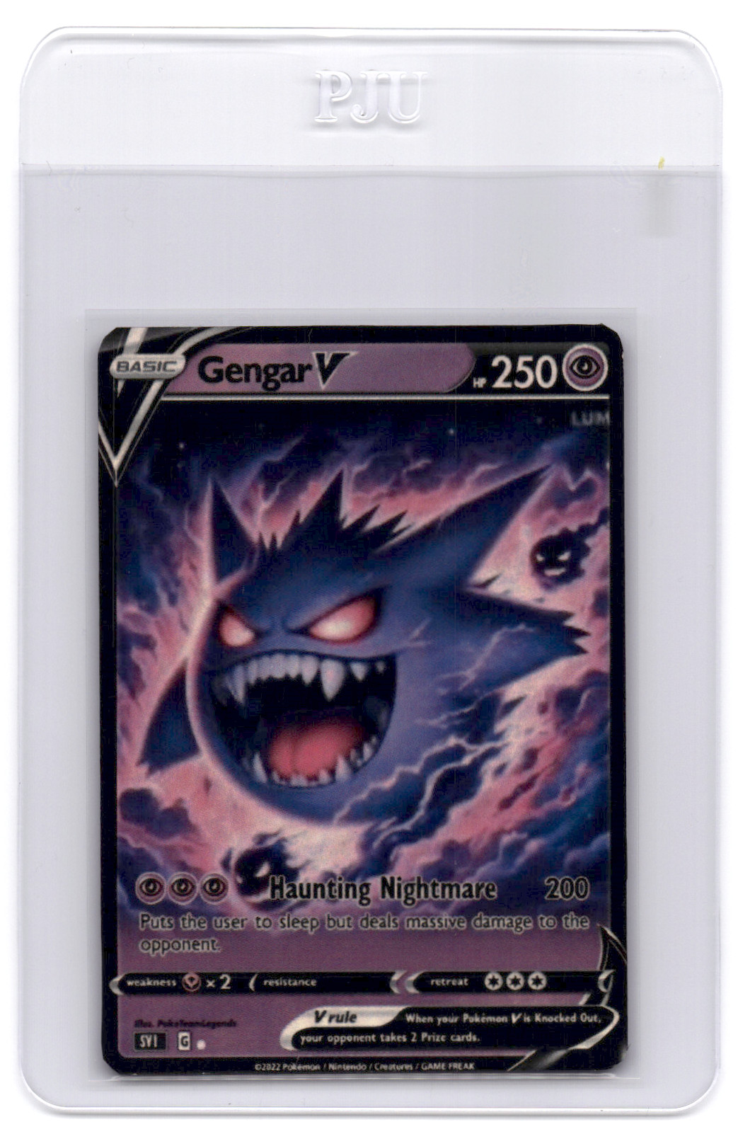 CUSTOMmade madeTOorder full art holo pokemon card Gengar PTL55