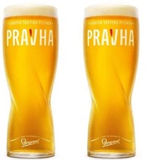 PRAVHA Beer HALF Pint Glass Glasses - MAN CAVE - FREE NEXT DAY FAST DELIVERY
