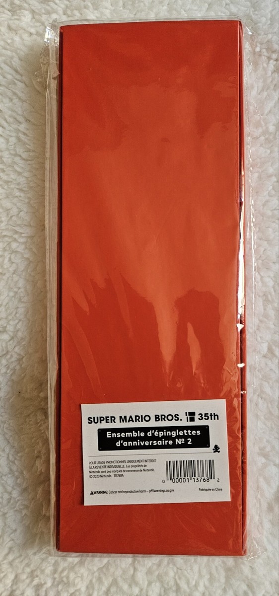 BOX OFFICE 「ORANGE」Made in France 🔥 Super Mario Bros. 35th Anniversary Pin Set #2, Keychain & Mario