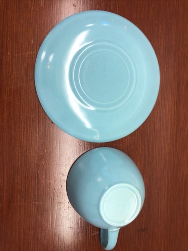 Vintage Metlox Monterey MCM Coffee Cup/Saucer And Lunch Plate Speckled - Picture 7 of 10