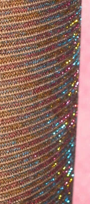 CAROUSEL Rainbow Glitter Girls Black Tights. Age 6 7 8 9 10 sparkly party