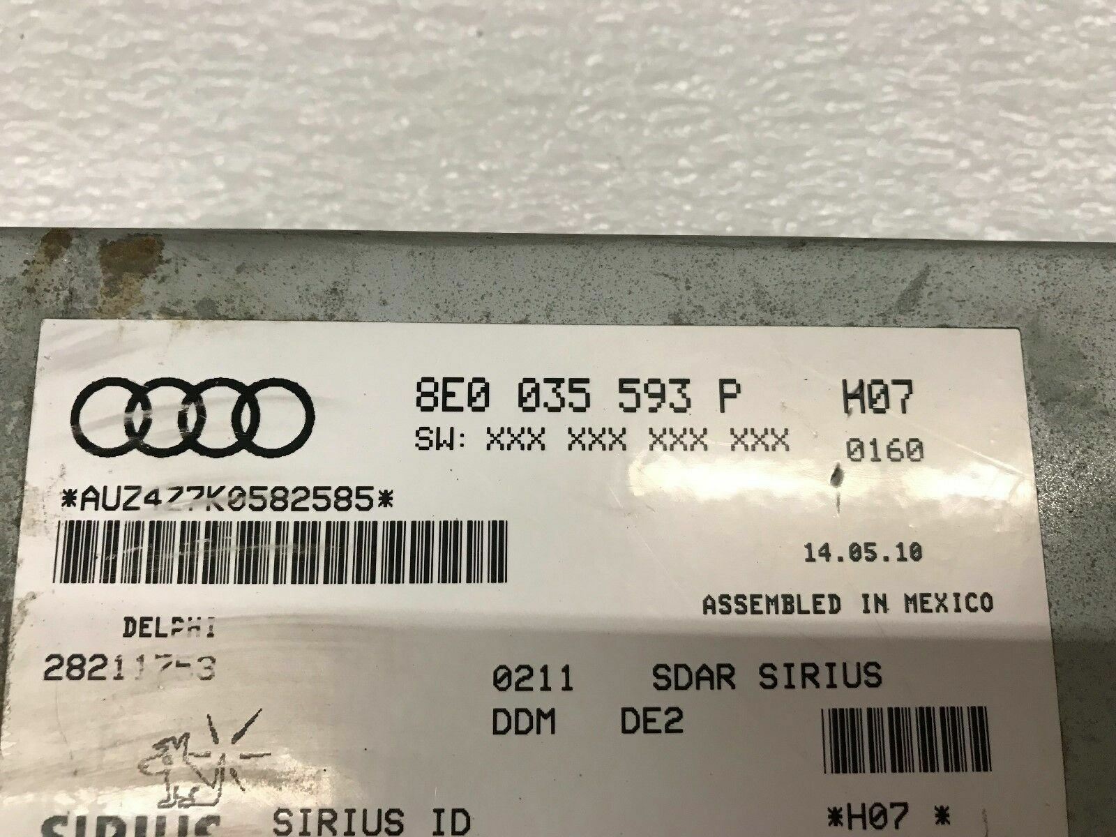 LAMBORGHINI GALLARDO LP550 560 570 SIRIUS SATELLITE CONTROL UNIT OEM 8E0035593P