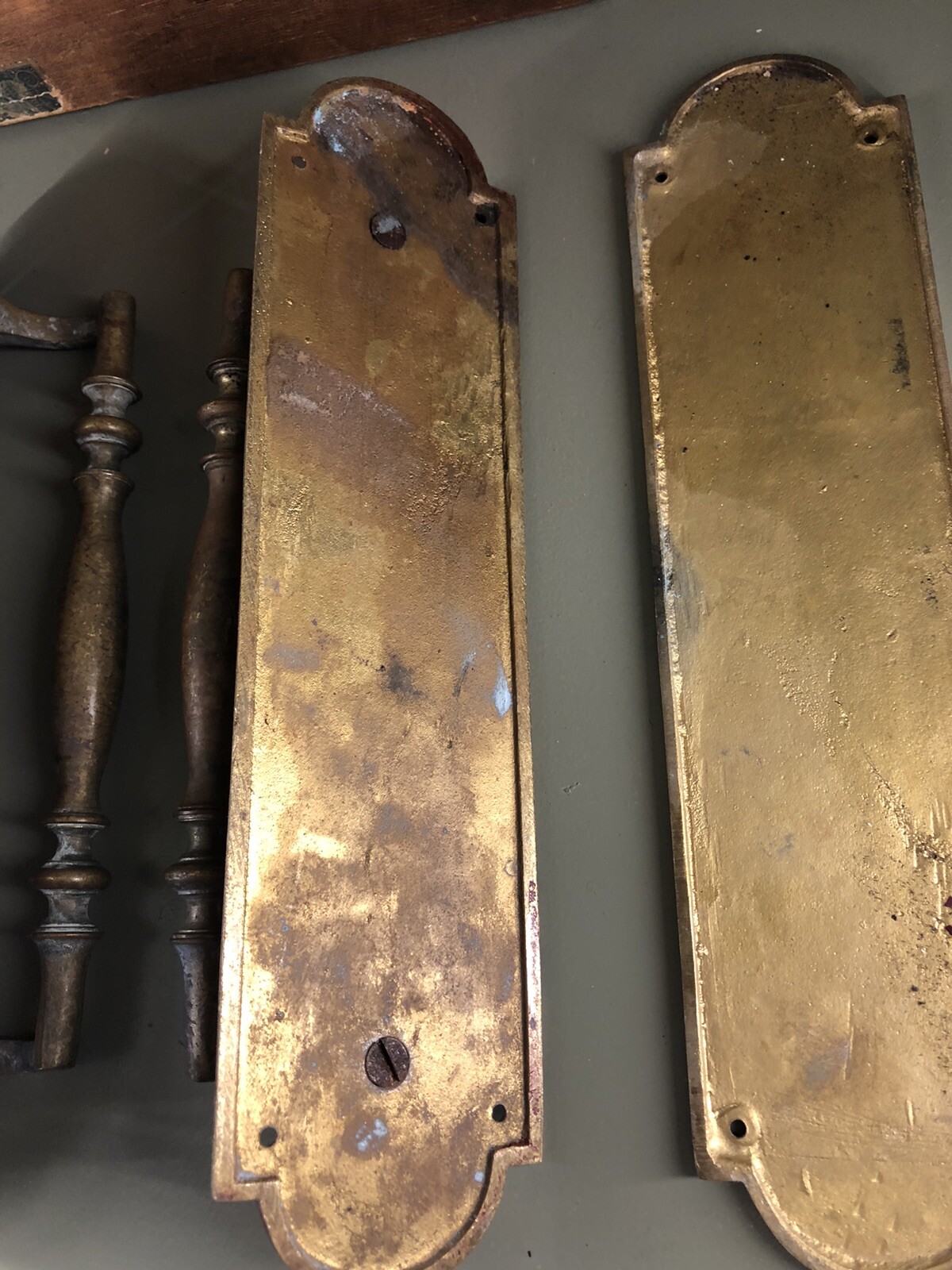 Large Pair Of Vintage Door Handles eBay